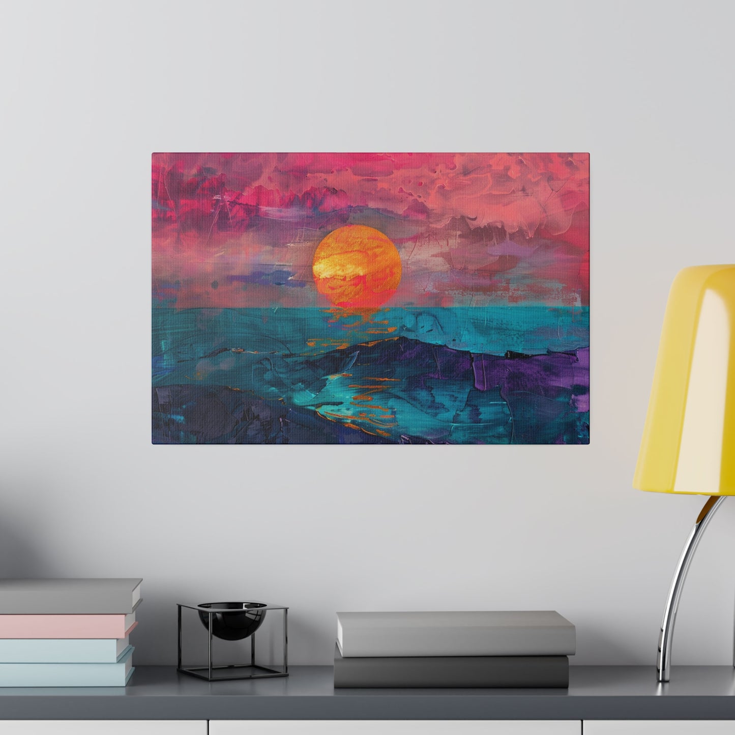 Sunset Abstract Picture Canvas Print Wall Painting Modern Artwork Canvas Wall Art for Living Room Home Office Décor