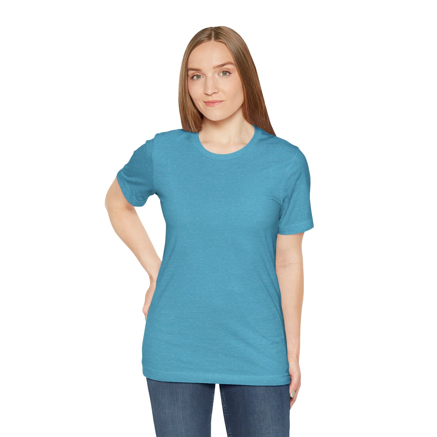Womens Heather Aqua T Shirts Premium Casual Short Sleeve Shirts Oversized Tops