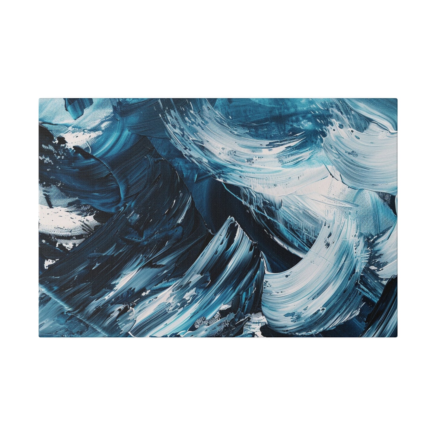 Blue Abstract Picture Canvas Print Wall Painting Modern Artwork Canvas Wall Art for Living Room Home Office Décor