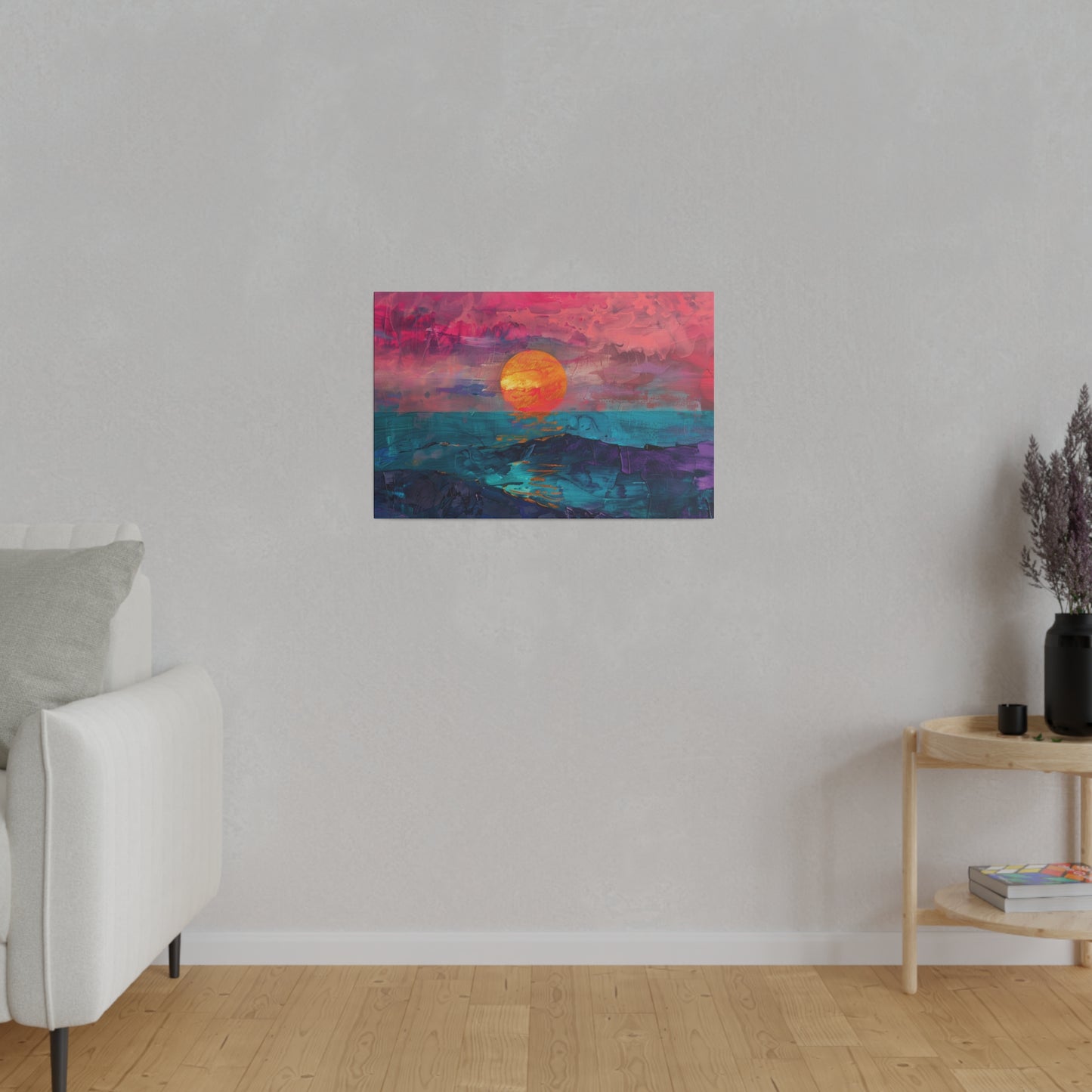 Sunset Abstract Picture Canvas Print Wall Painting Modern Artwork Canvas Wall Art for Living Room Home Office Décor