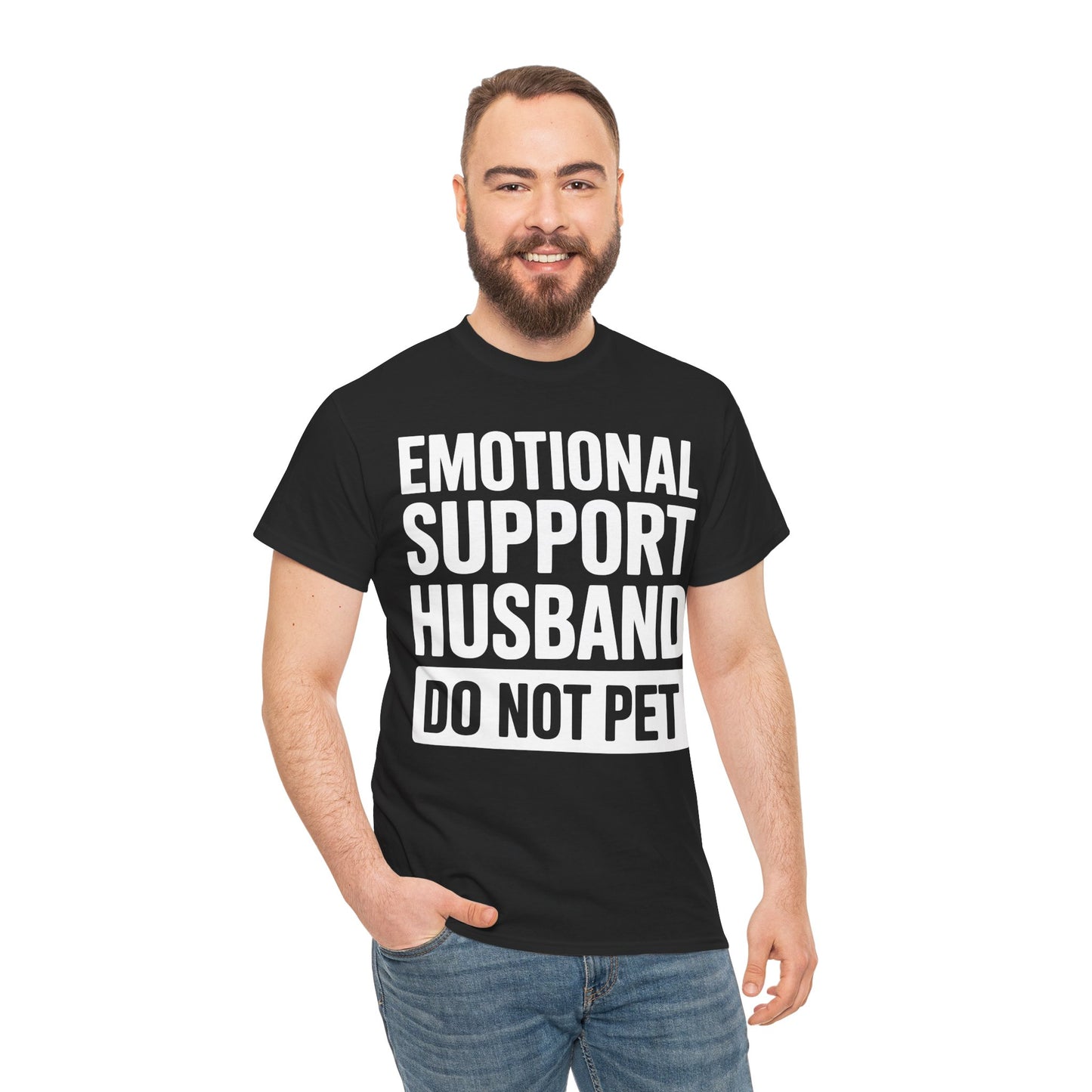 Emotional Support Husband Shirt Do Not Pet Men's Graphic Tee