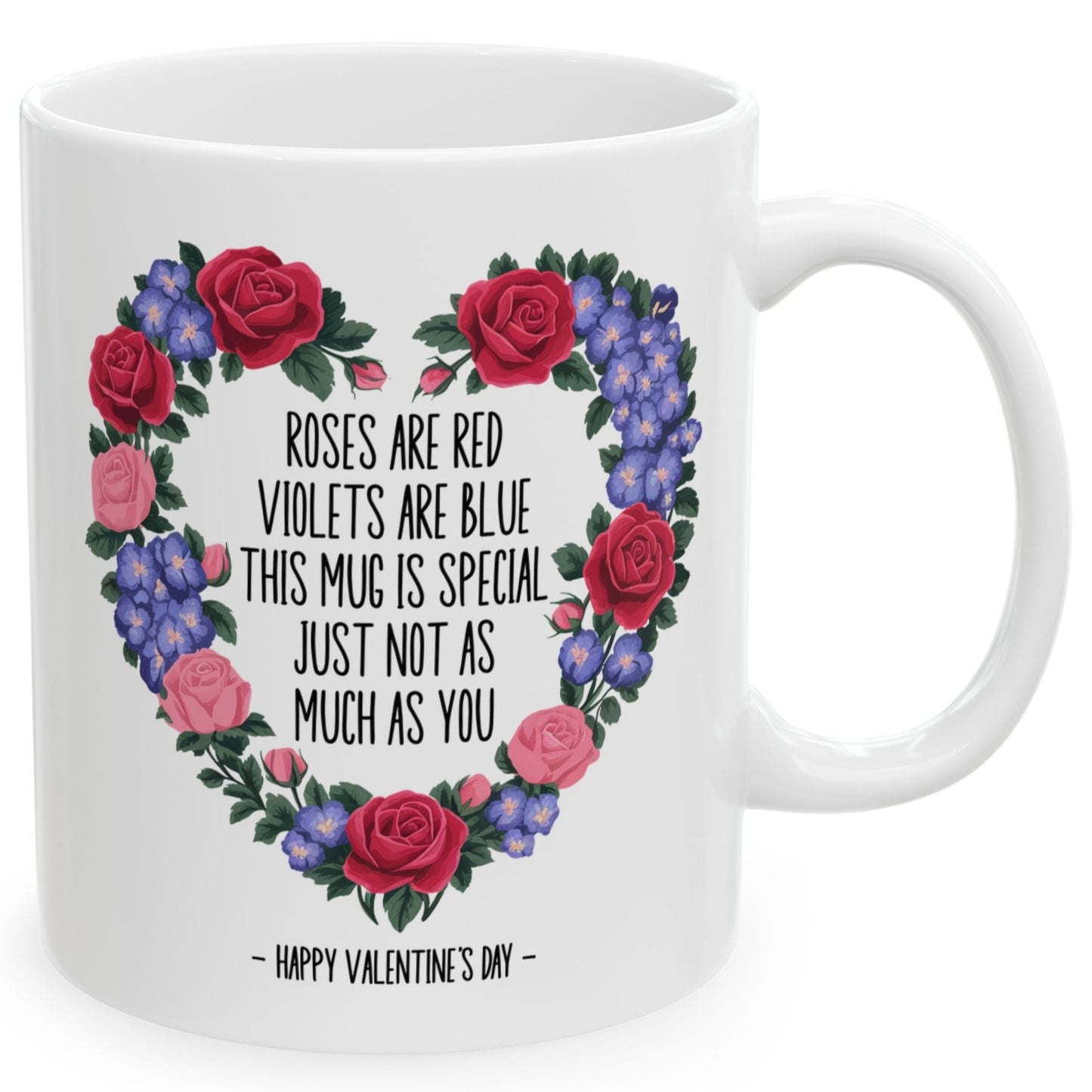 You Are Special Valentine's Day Floral Rose Heart 11oz Unique Coffee Cup Mug