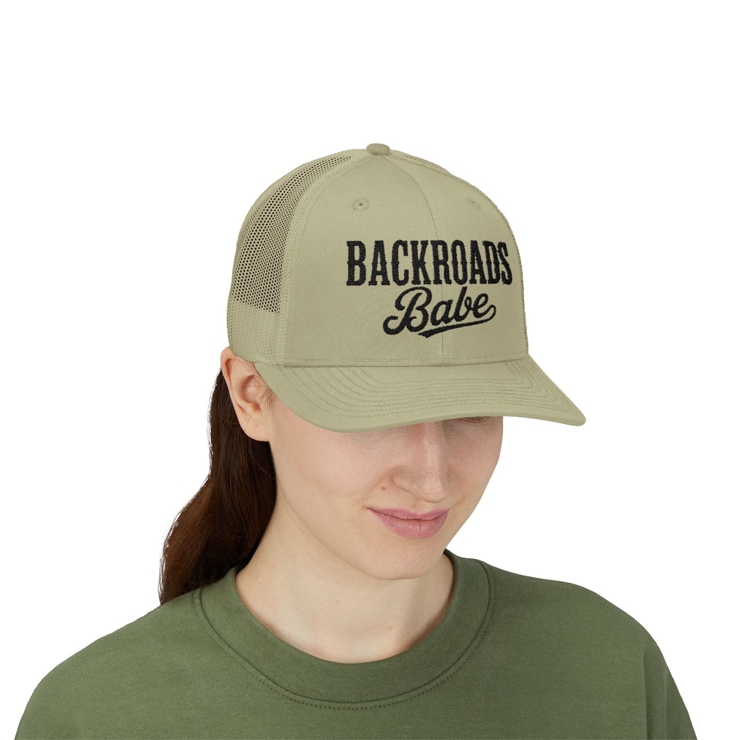 Backroads Babe Trucker Hat For Women Western Trendy Vintage Embroidered Cute Premium Cute Baseball Caps