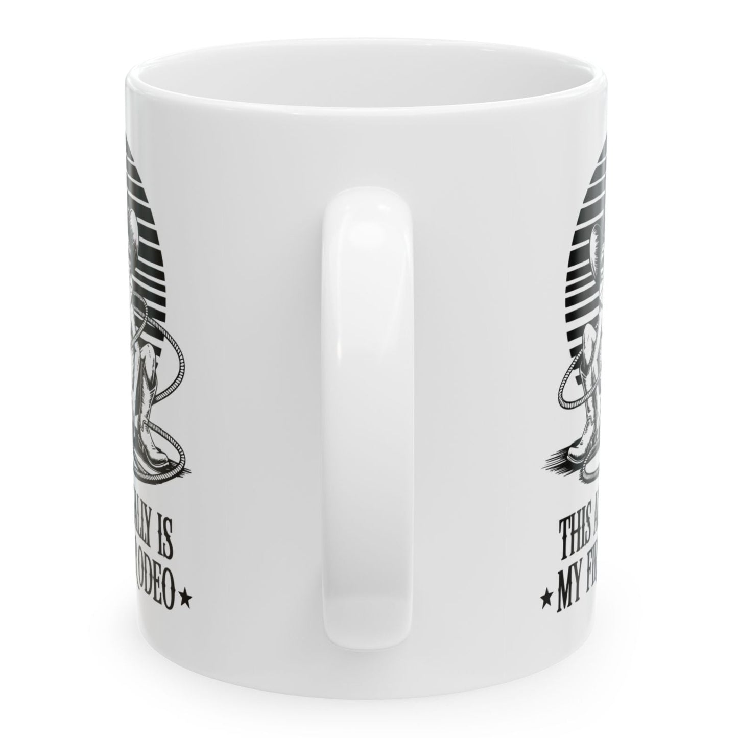 This Actually Is My First Rodeo Funny Western Frog 11oz Unique Coffee Cup Mug