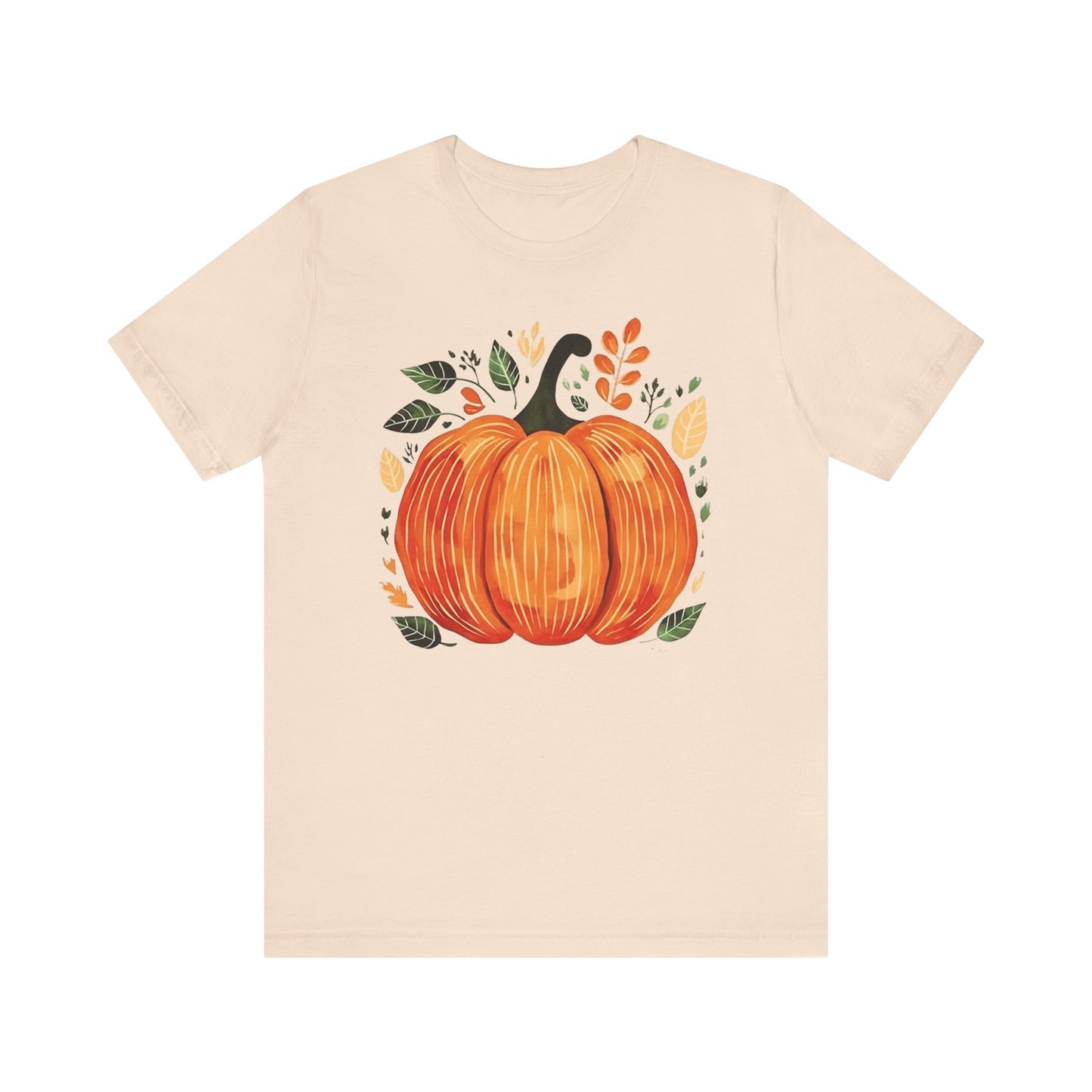 Womens Pumpkin Shirt Halloween Graphic Tees Casual Fall Tshirt Floral Short Sleeve Cute Thanksgiving Tops - PF