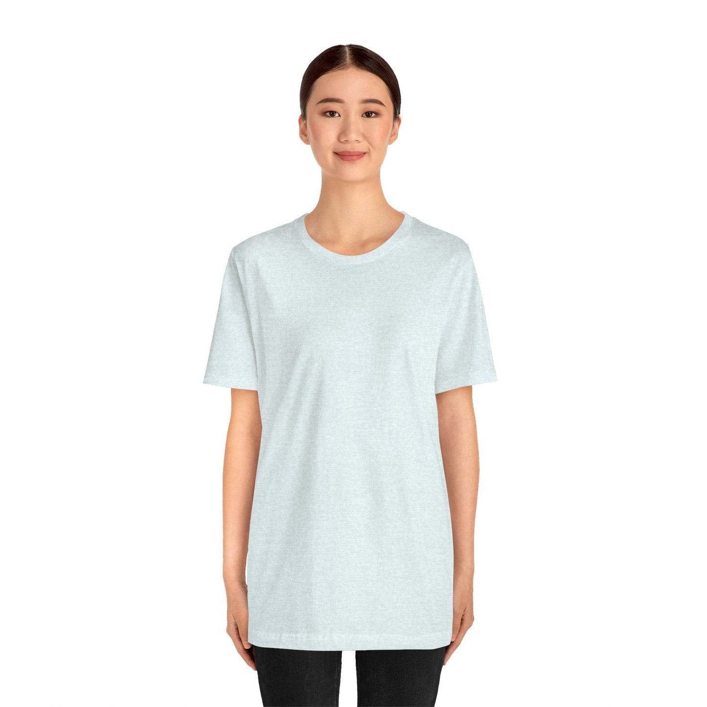 Womens Heather Ice Blue T Shirts Premium Casual Short Sleeve Shirts Oversized Tops