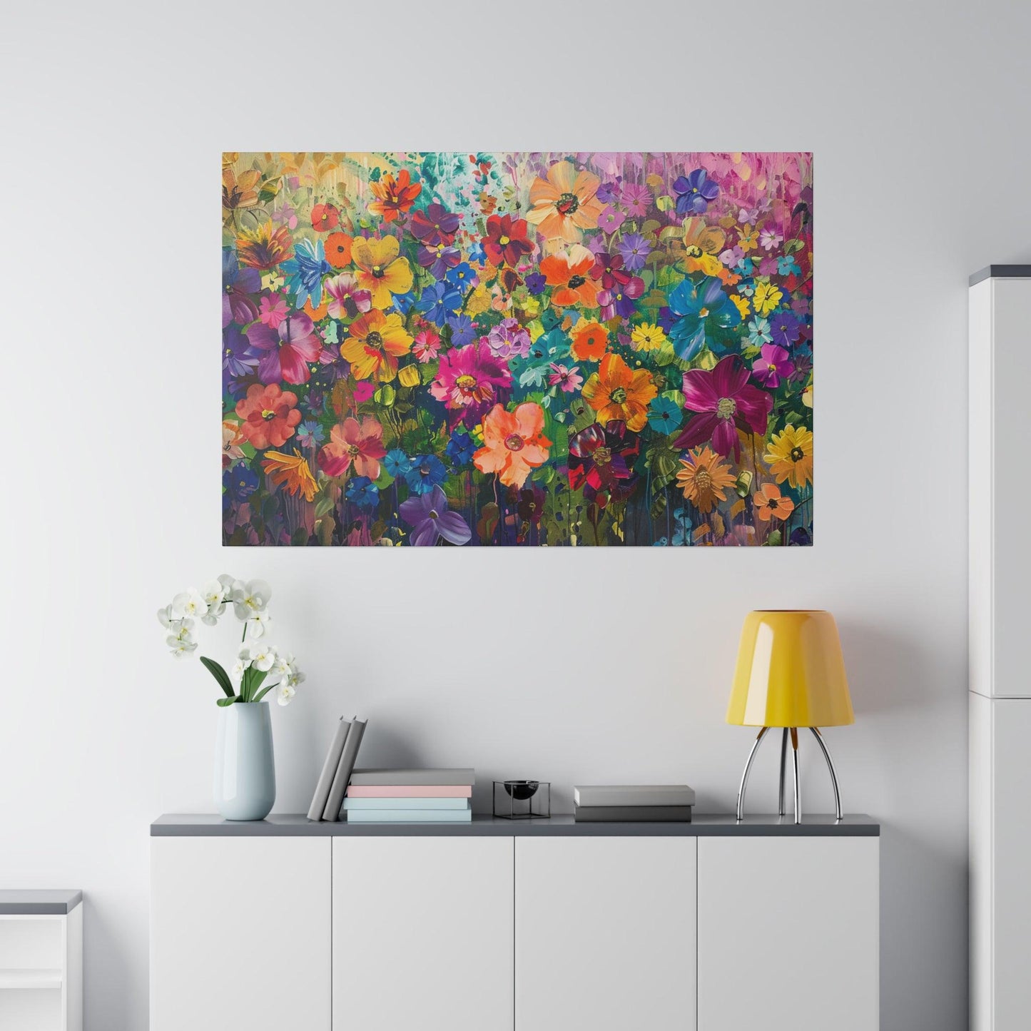 Abstract Floral Canvas Print Wall Painting Modern Artwork Canvas Wall Art for Living Room Home Office Décor