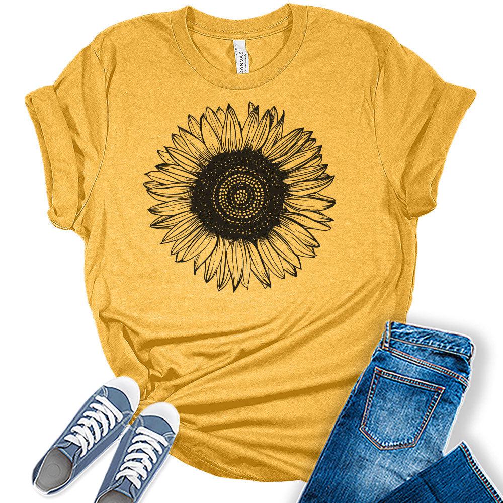 Womens Sunflower Summer Tops For Women