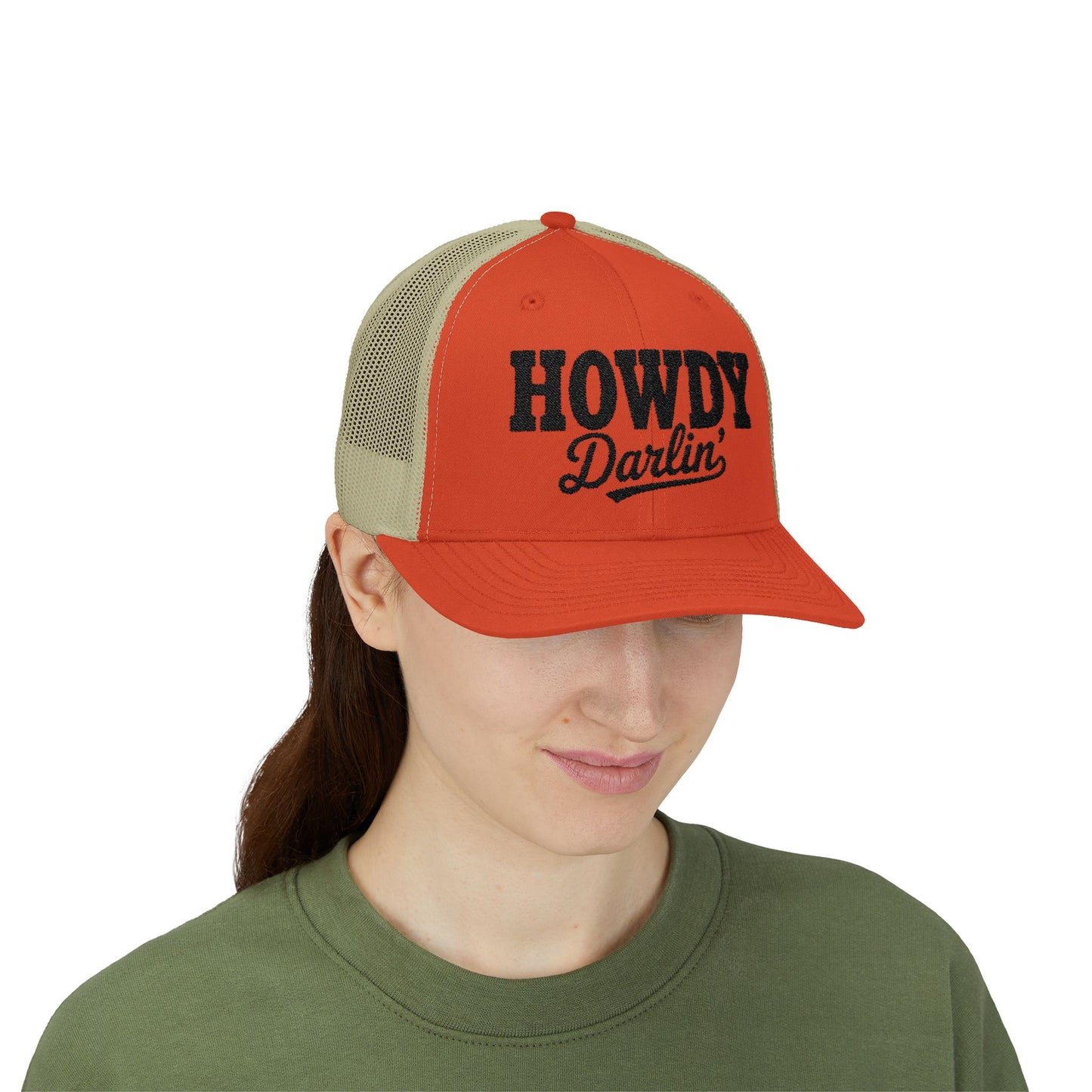 Howdy Darlin' Trucker Hat For Women Western Trendy Vintage Embroidered Cute Premium Cute Baseball Caps