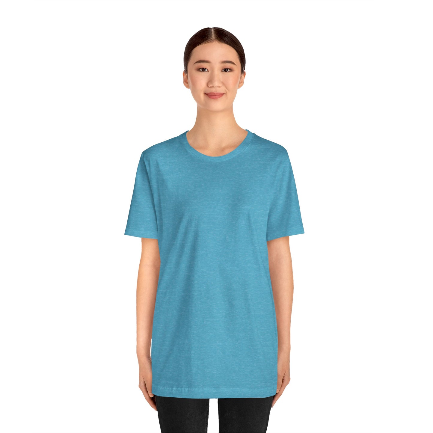 Womens Heather Aqua T Shirts Premium Casual Short Sleeve Shirts Oversized Tops