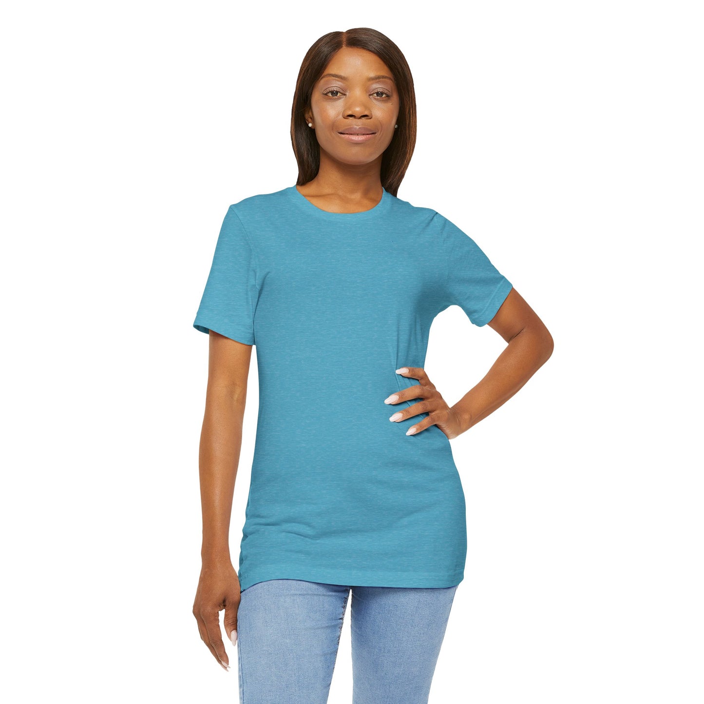Womens Heather Aqua T Shirts Premium Casual Short Sleeve Shirts Oversized Tops