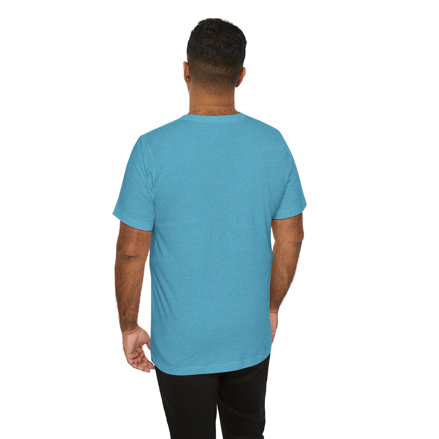 Men's Heather Aqua T Shirts Premium Casual Short Sleeve Classic Fit Crew Neck Shirts