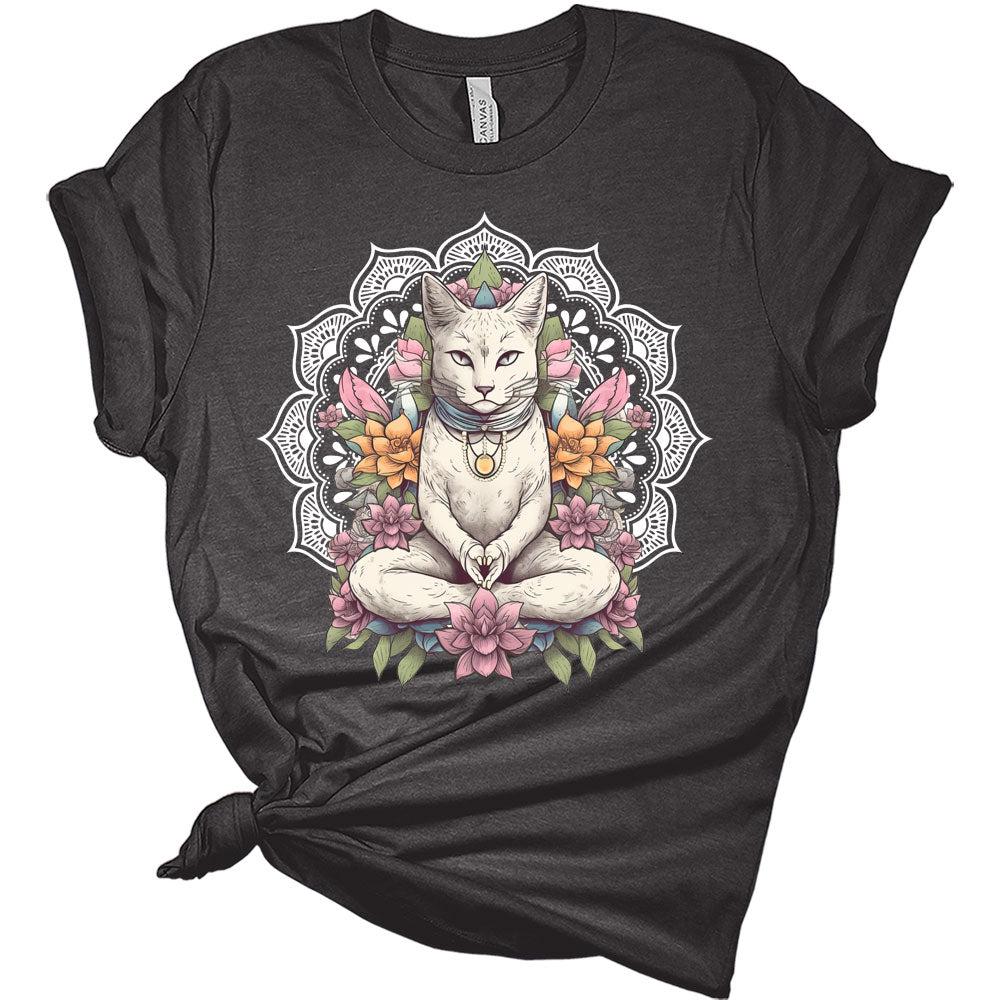 Women's Yoga Shirts Funny Workout Tops Cute Zen Animal Graphic Tees Short Sleeve Summer Tshirts for Women
