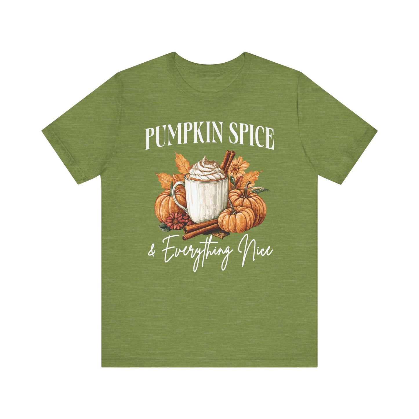 Womens Pumpkin Spice Everything Nice Thanksgiving Graphic Tees - PF