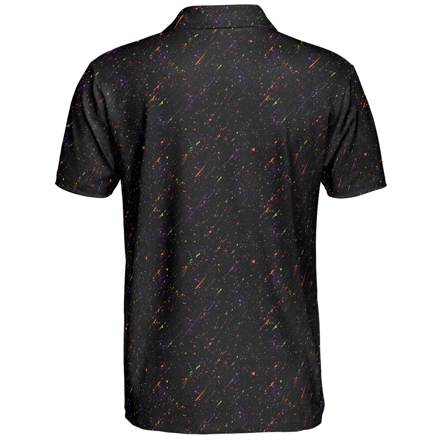 Halloween Polo Shirt for Men Black Spooky Party Style Moisture Wicking Short Sleeve Golf Top