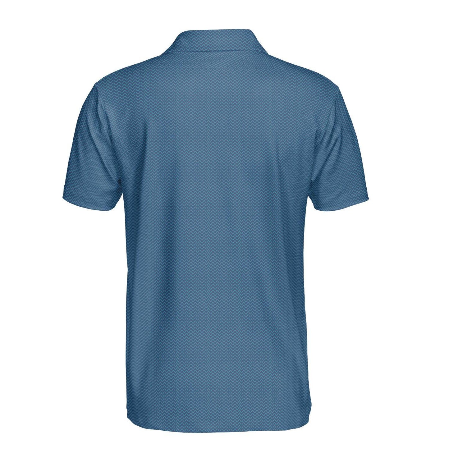 Golfer Polo Shirts for Men Blue Light Weight Moisture Wicking Golf Short Sleeve Dress Tops