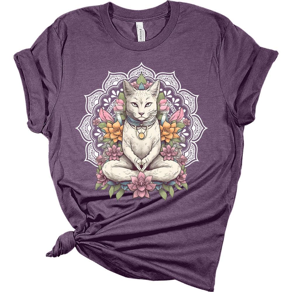 Women's Yoga Shirts Funny Workout Tops Cute Zen Animal Graphic Tees Short Sleeve Summer Tshirts for Women