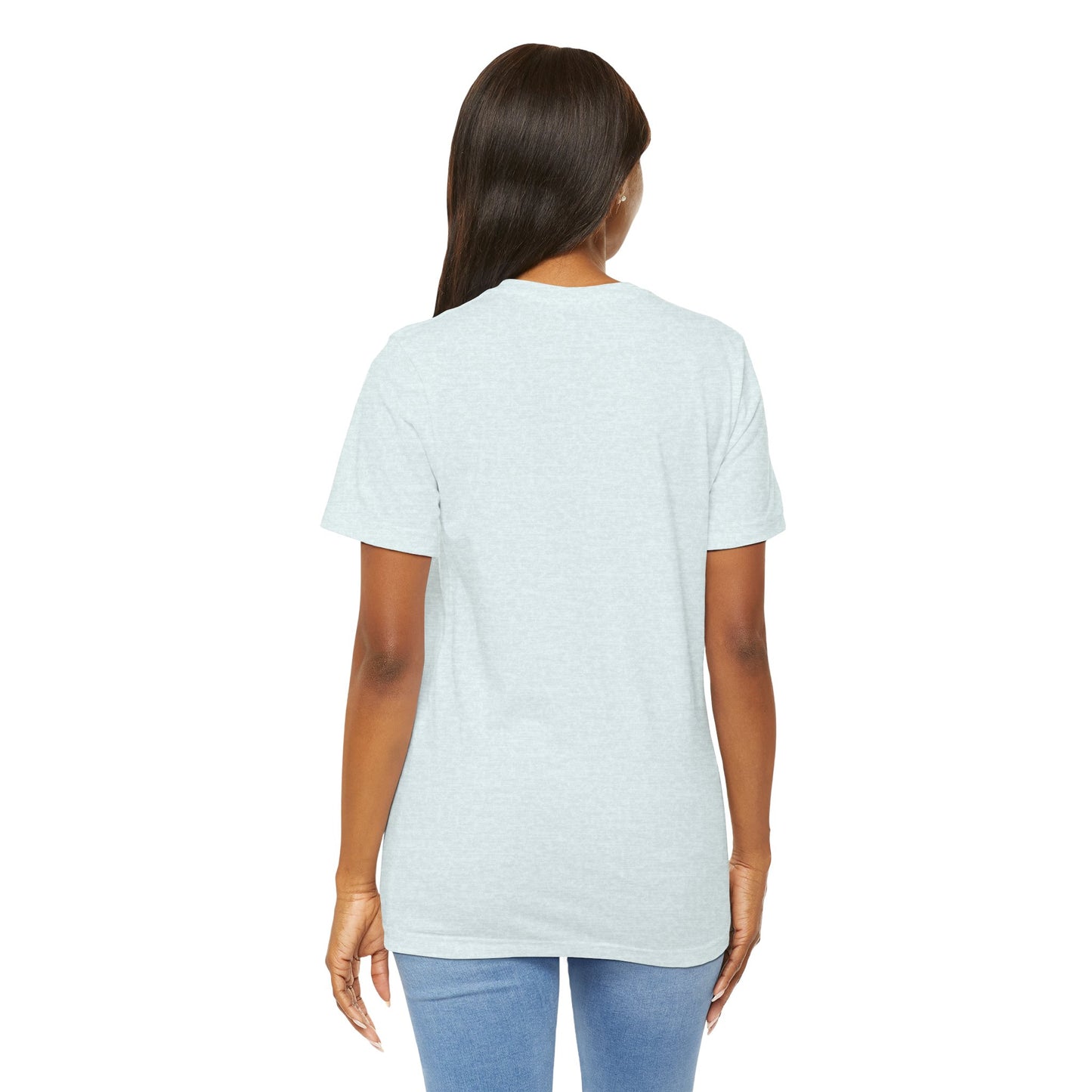 Womens Heather Ice Blue T Shirts Premium Casual Short Sleeve Shirts Oversized Tops