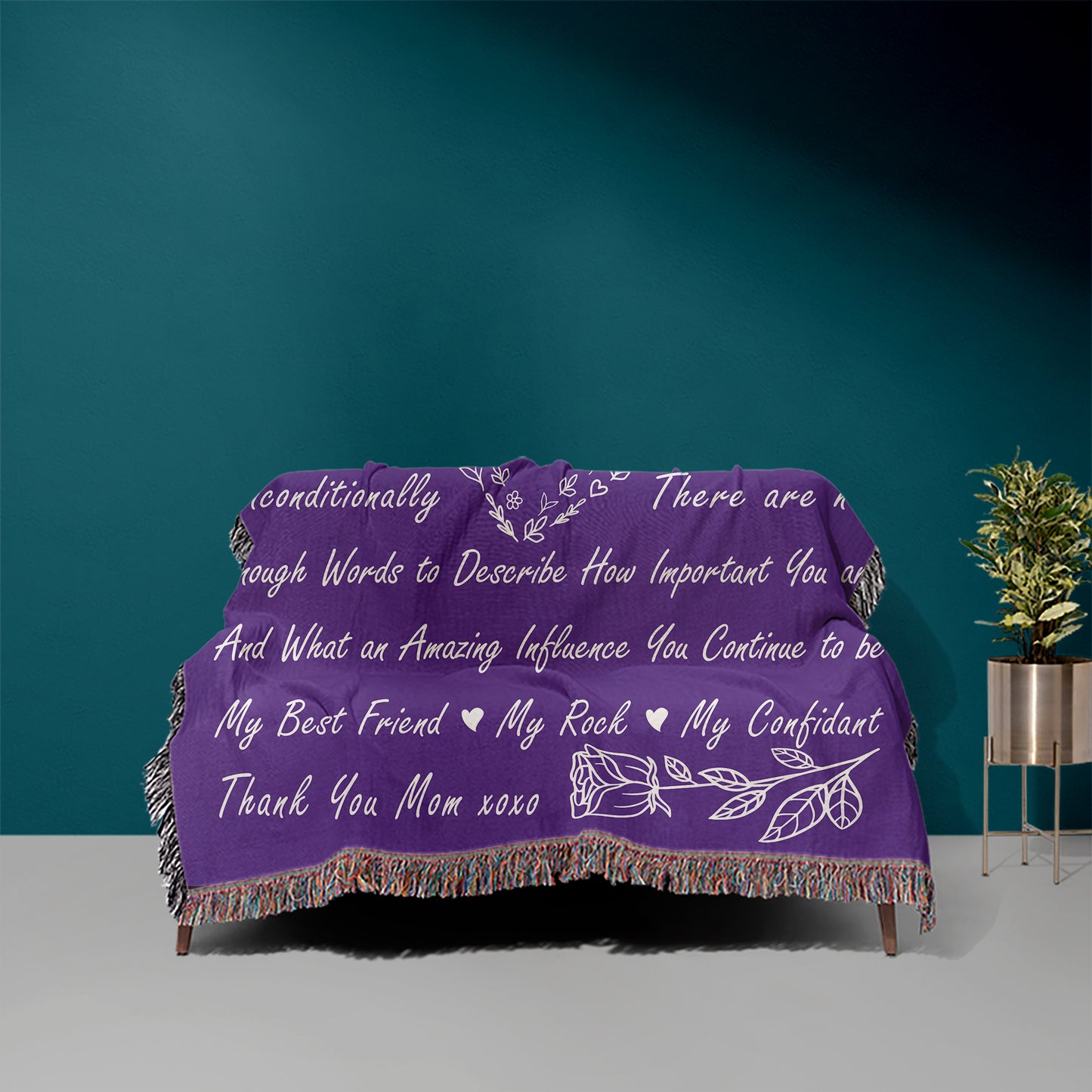 Blessed Mom Gift 50" x 60" Gift Woven Jacquard Blanket