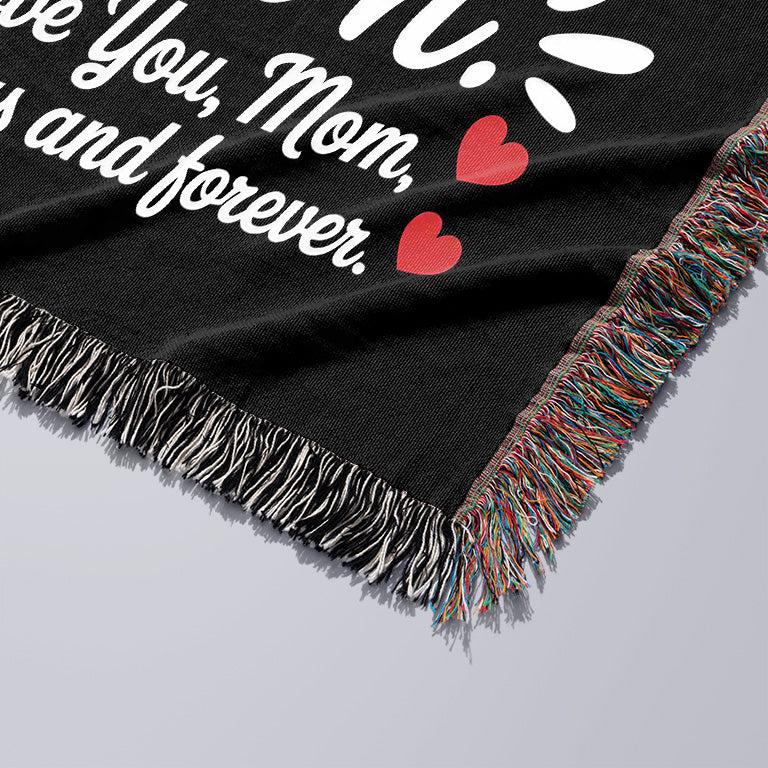 To My Daughter You Are My Princess Love Mom 50" x 60" Gift Woven Jacquard Blanket
