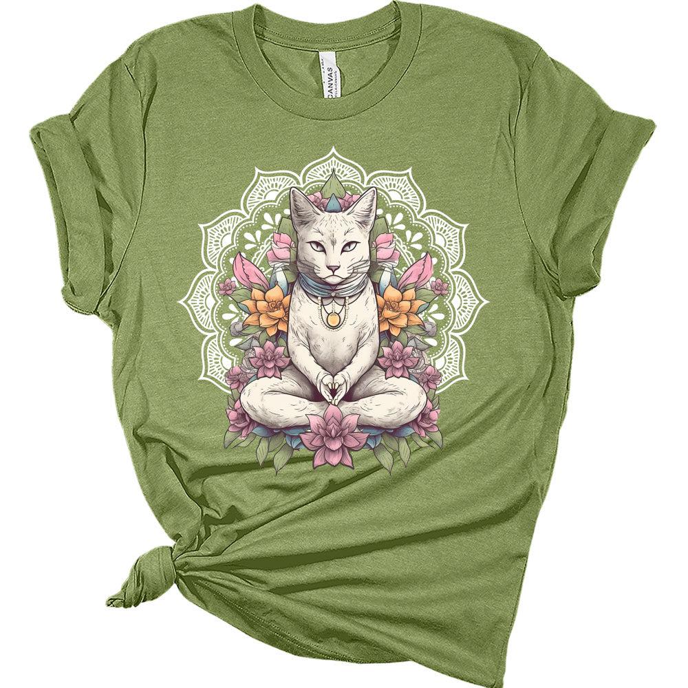 Women's Yoga Shirts Funny Workout Tops Cute Zen Animal Graphic Tees Short Sleeve Summer Tshirts for Women