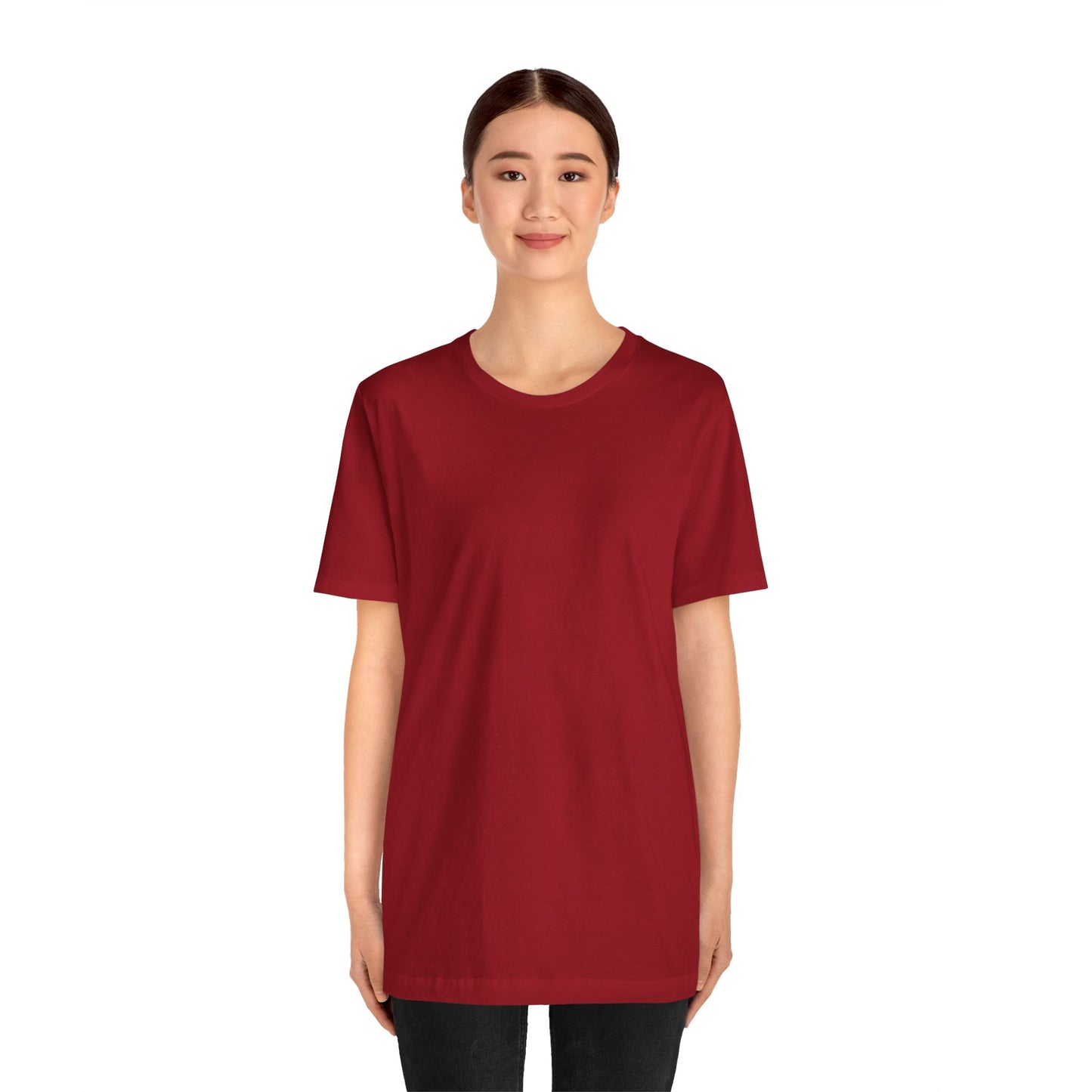 Womens Canvas Red T Shirts Premium Casual Short Sleeve Shirts Oversized Tops