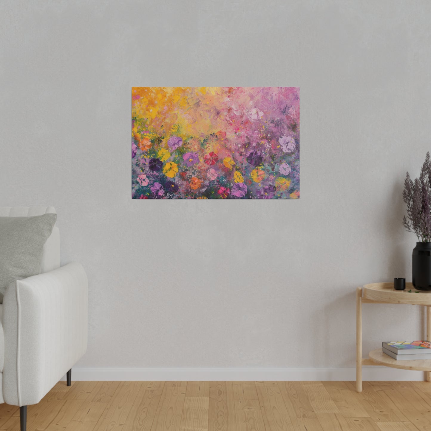 Floral Abstract Picture Canvas Print Wall Painting Modern Artwork Canvas Wall Art for Living Room Home Office Décor