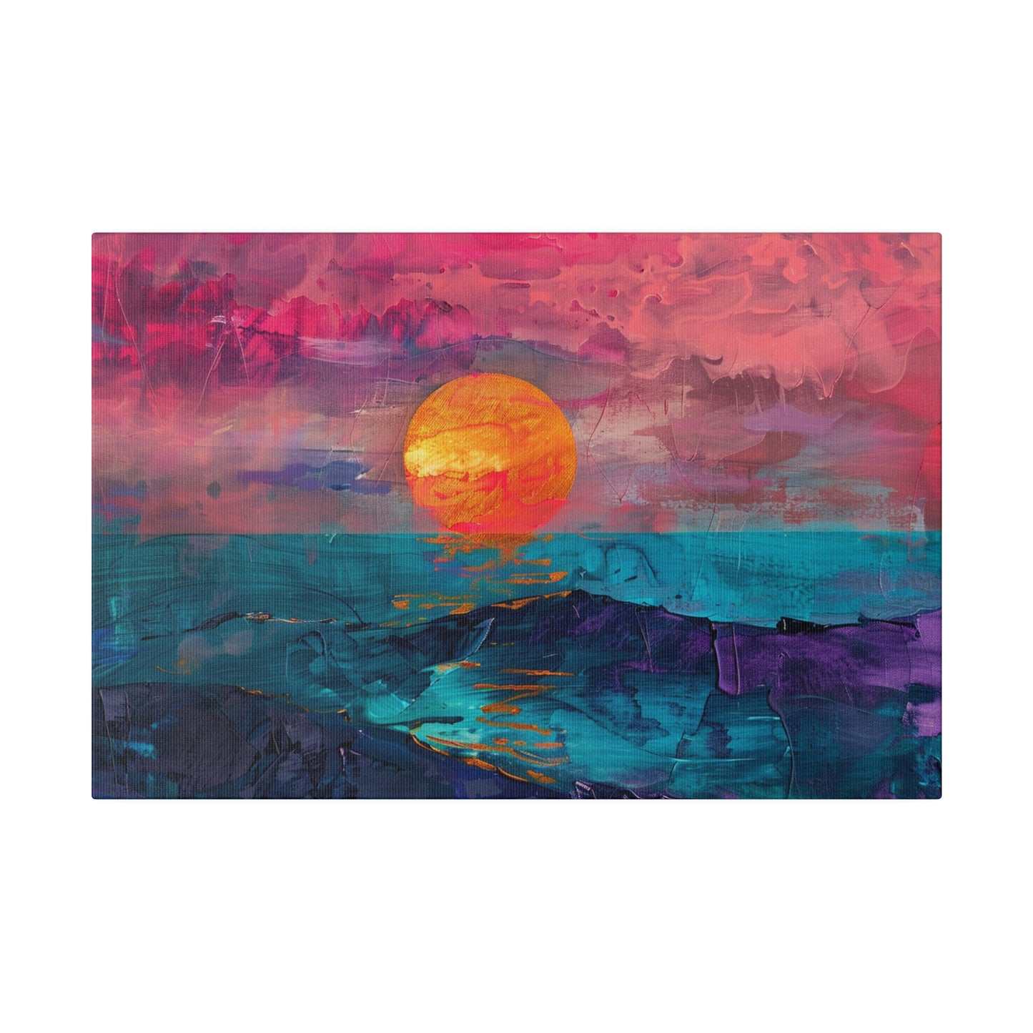 Sunset Abstract Picture Canvas Print Wall Painting Modern Artwork Canvas Wall Art for Living Room Home Office Décor