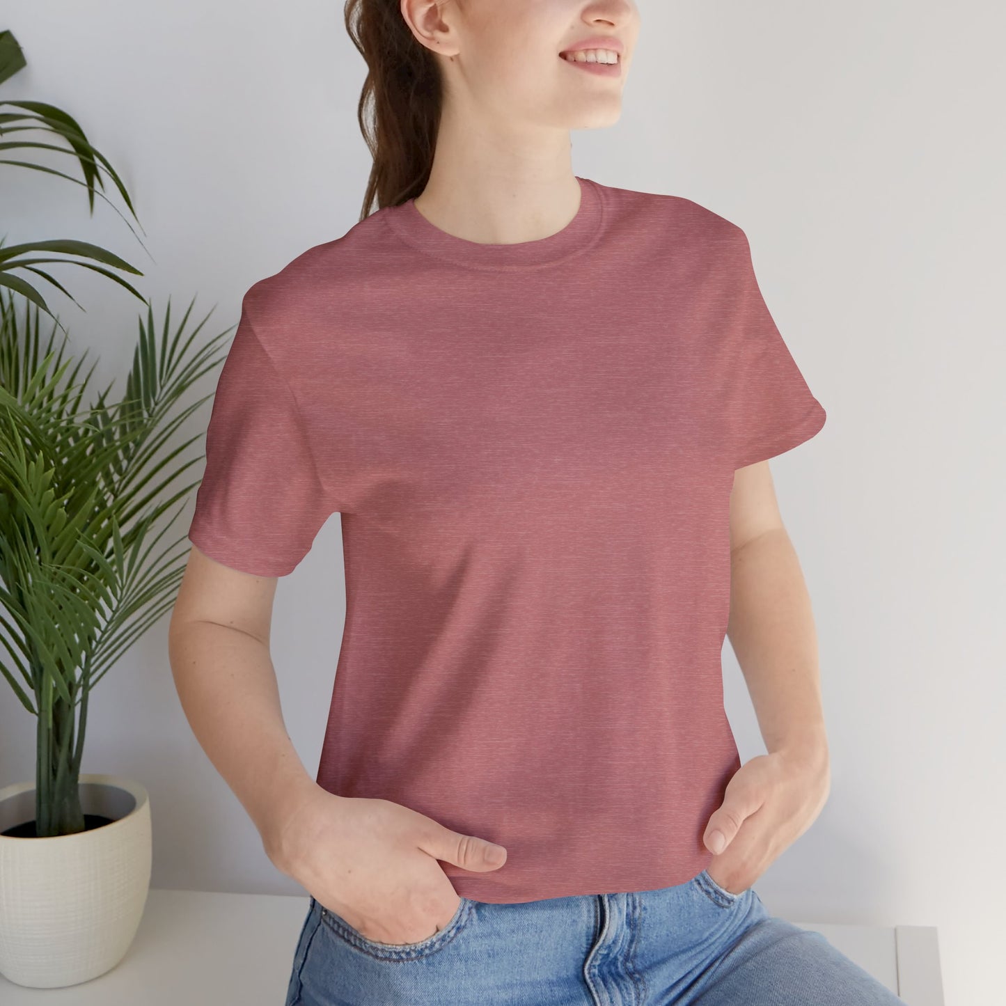 Womens Heather Mauve T Shirts Premium Casual Short Sleeve Shirts Oversized Tops