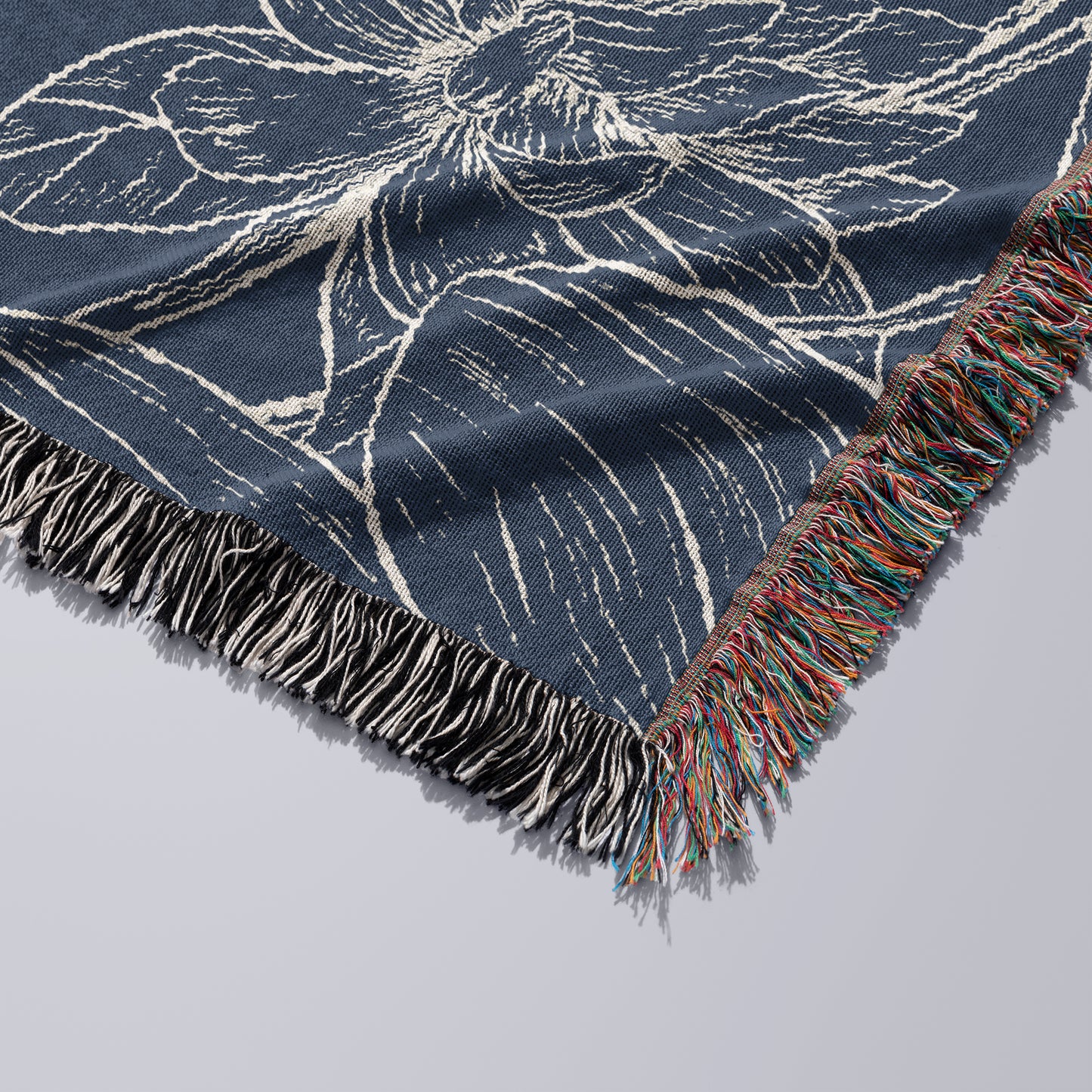 Mom I Love You Floral Gift for Mothers Woven Jacquard Blanket