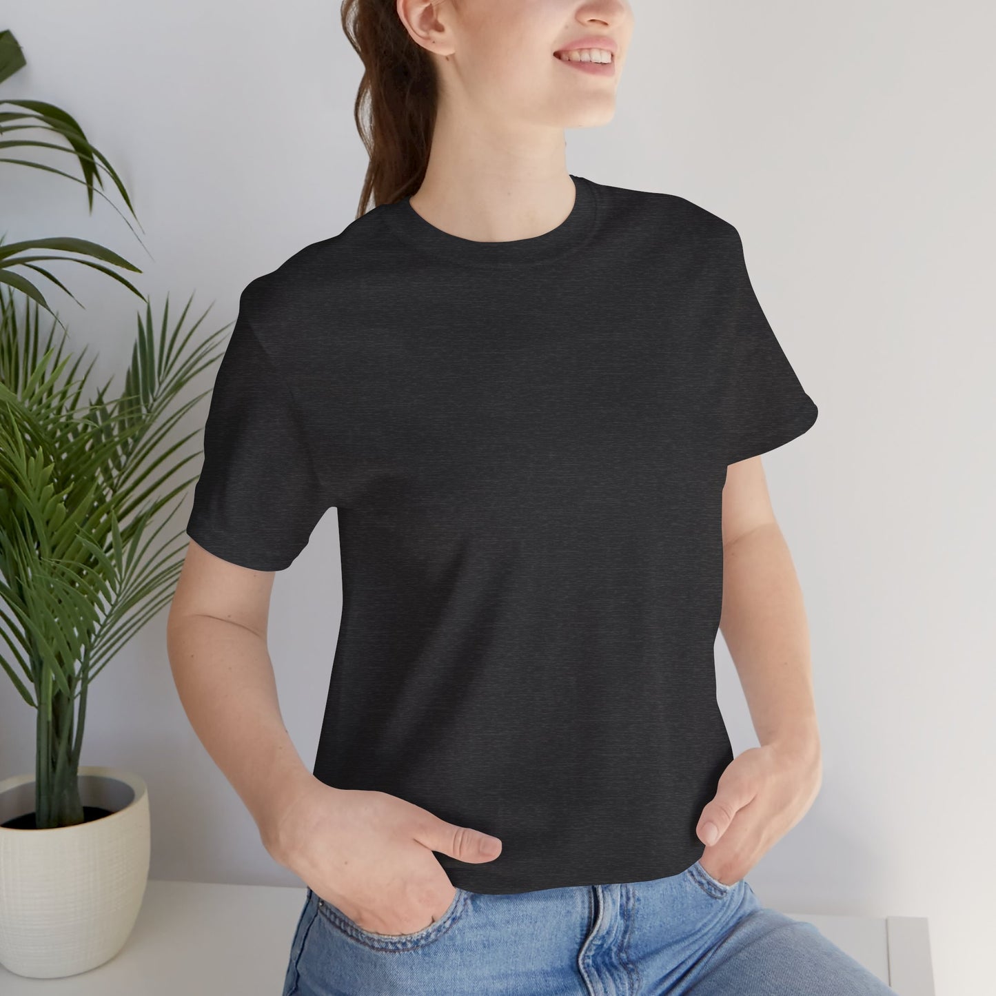Womens Dark Grey Heather T Shirts Premium Casual Short Sleeve Shirts Oversized Tops
