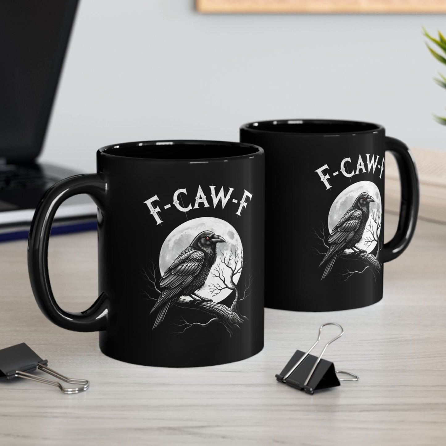 F-CAW-F Funny Raven 11oz Coffee Gift Mug