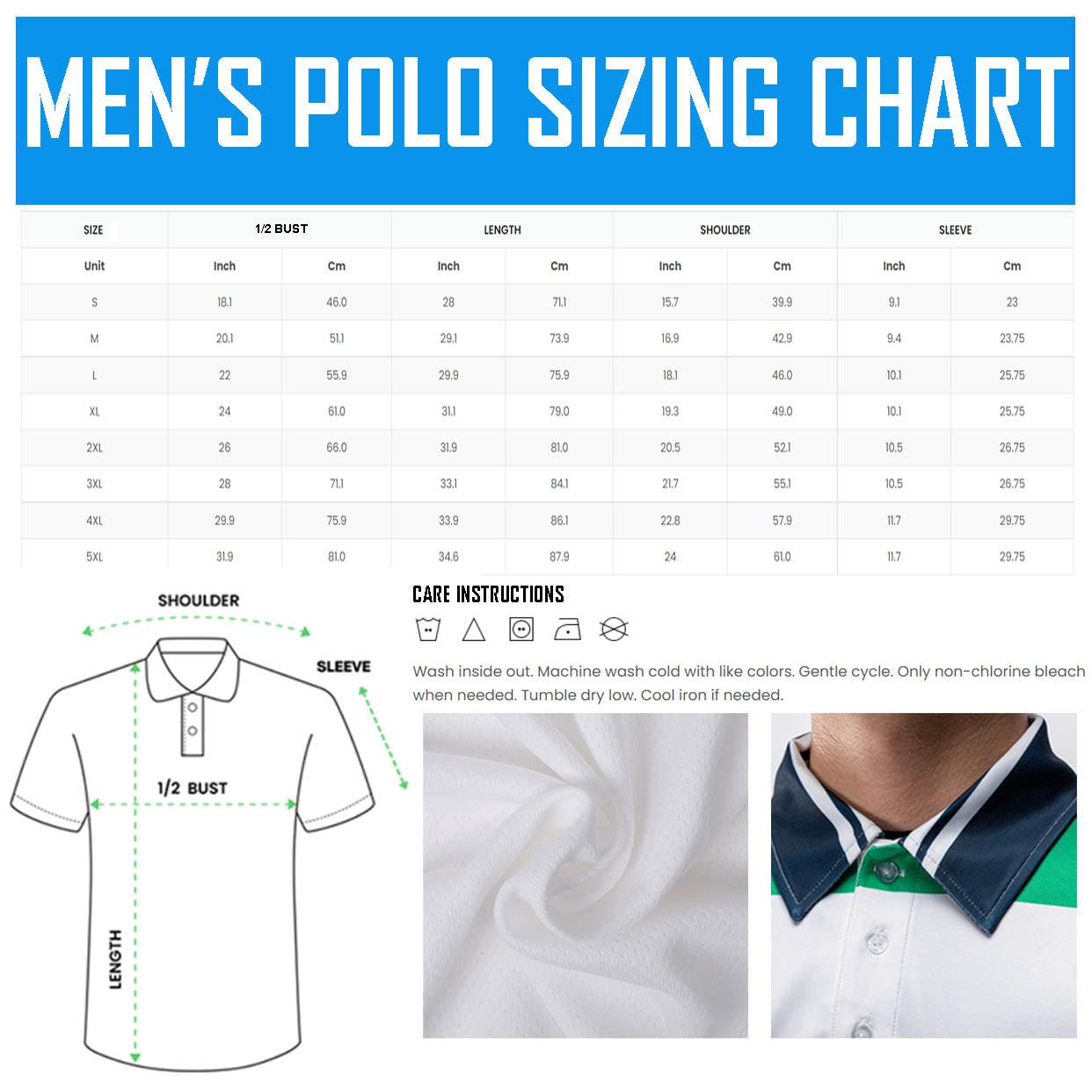 Bavarian Diamond Polo Shirt for Men Blue White Checkered Moisture Wicking Short Sleeve Golf Top