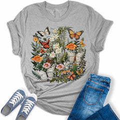 Aesthetic Floral Butterfly Fairycore Cottagecore Women's Graphic Tee