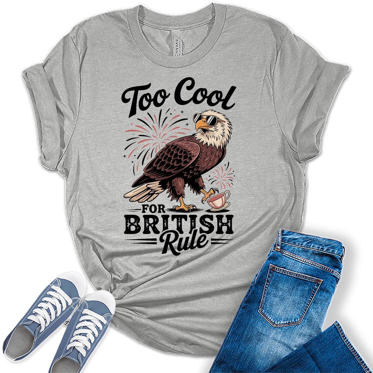 4th of July Shirts For Women Patriotic Graphic Tees British Rule Bella Plus Sized Tops