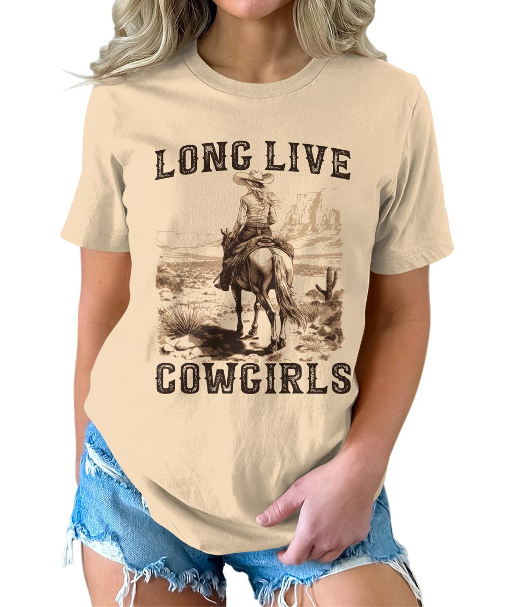 Long Live Cowgirls Tshirt Western Shirts for Women Country Concert Top