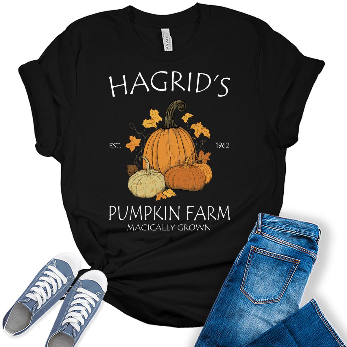 Halloween Shirts for Women Thanksgiving Pumpkin Farm Shirts Cute Fall Graphic Tees