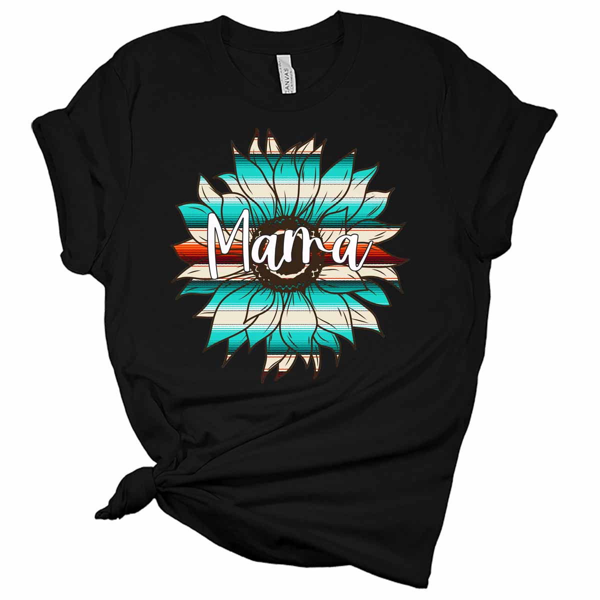 Mama Serape Sunflower Graphic Shirt Women's Bella Mom Gift T-Shirt