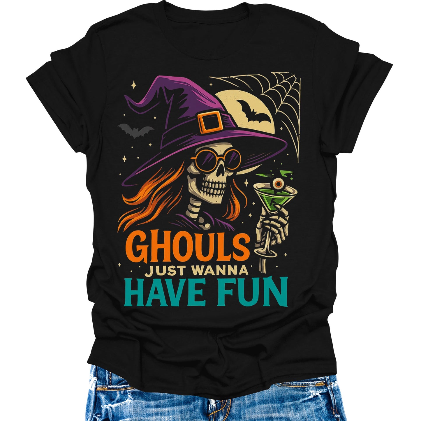 Halloween Witch Shirts Womens Fall T-Shirts Cute Autumn Graphic Tees Thanksgiving Tops