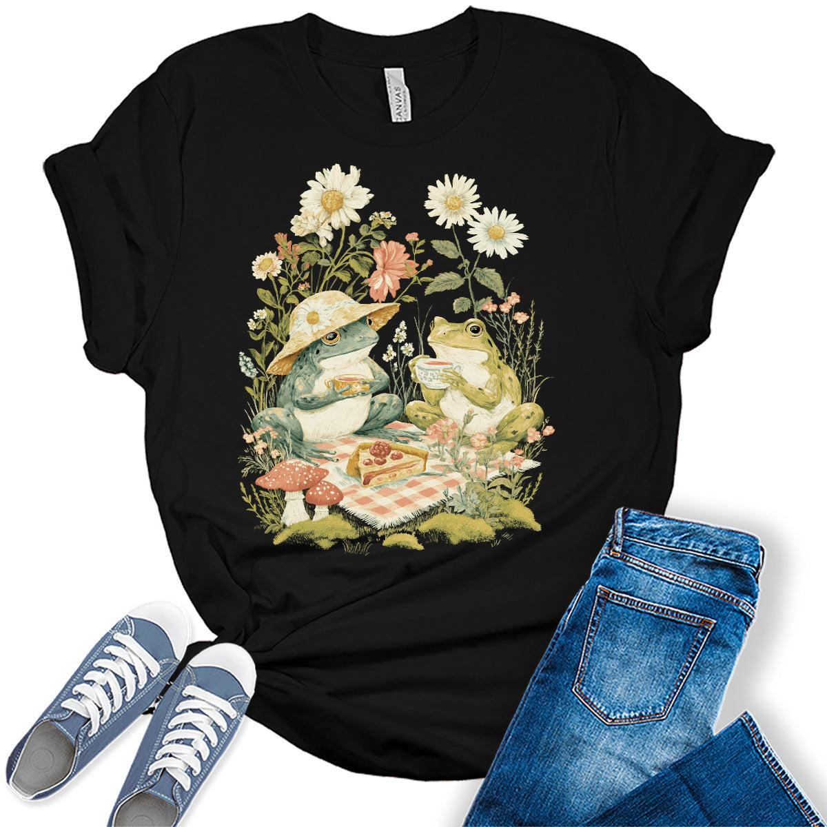Frog Picnic Cottagecore Shirt