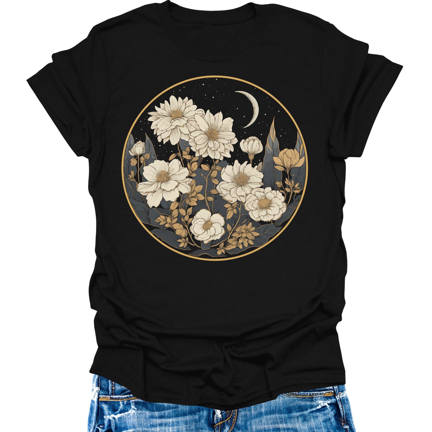 Womens Wildflower Shirt Vintage Graphic Tees Fall Short Sleeve T Shirts Casual Plus Size Tops