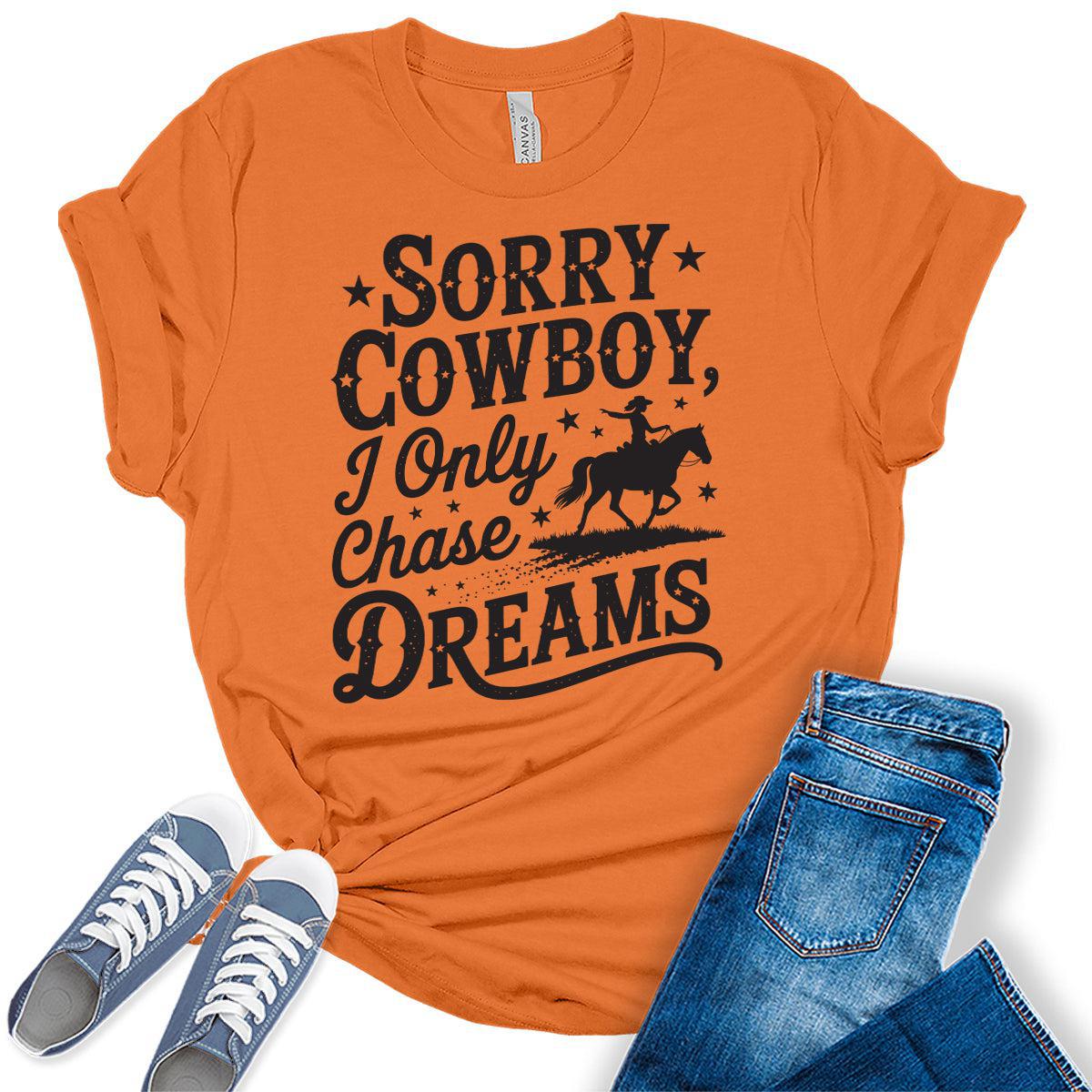 Western Outfit For Women Cowgirl Shirts Rodeo Sorry Cowboy Graphic Tees Bella Plus Sized Tops