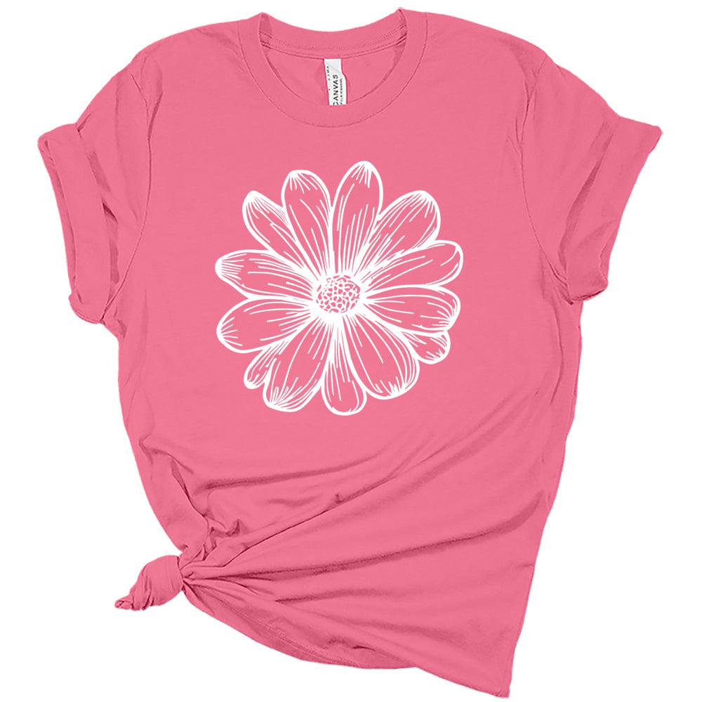 Womens Trendy Summer Cute Daisy Shirt Casual Ladies Floral Bella Graphic Tees Spring Short Sleeve for Women