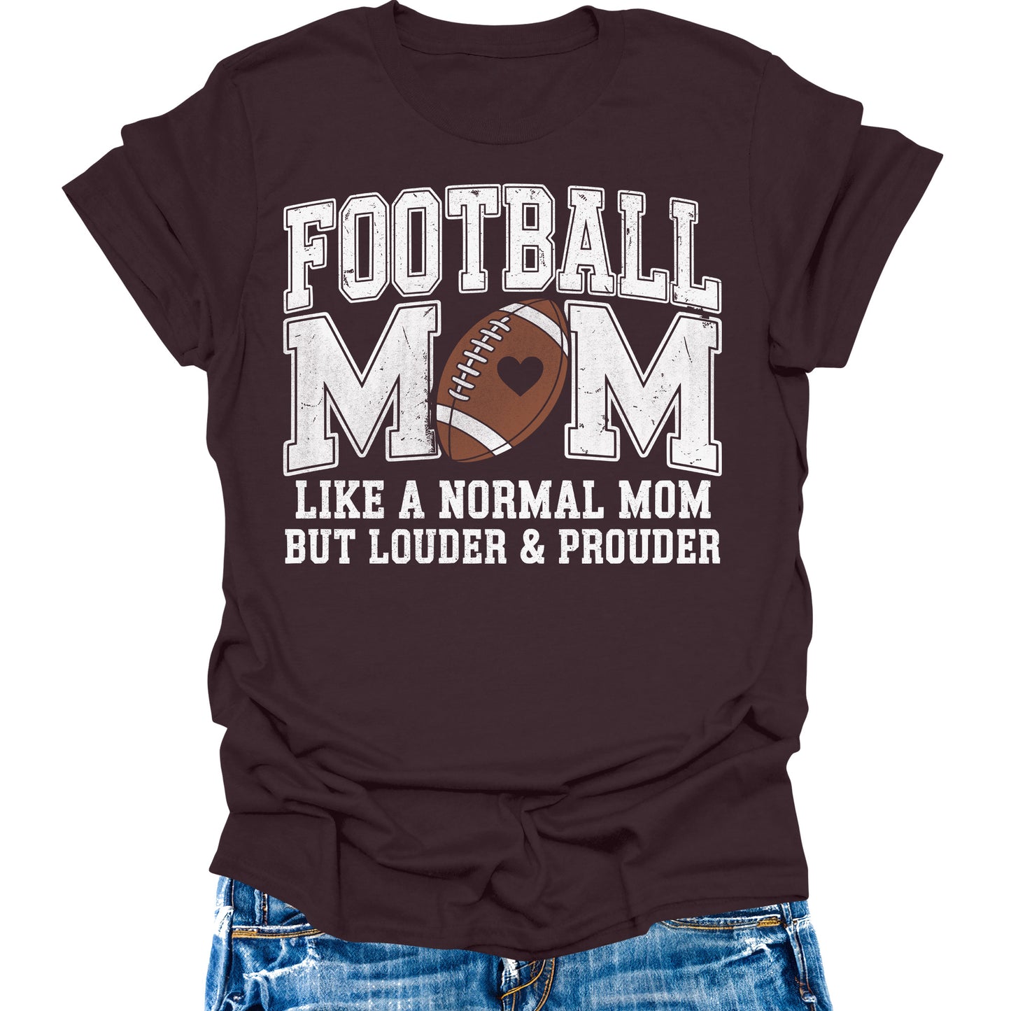 Football Mom Shirt Womens Game Day Shirts Funny Casual Short Sleeve Graphic Tees