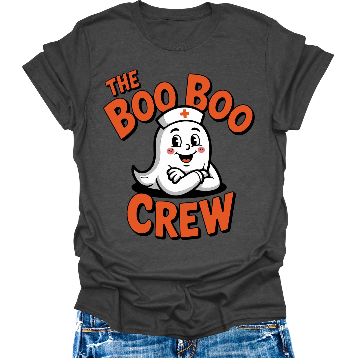 Boo Boo Crew Nurse Shirt Halloween Shirts Womens Cute Ghost Graphic Tees
