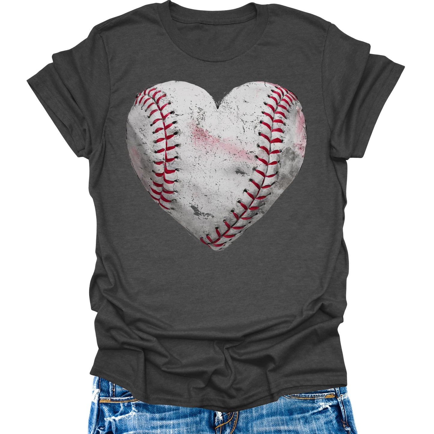 Baseball Shirts Women Baseball Mom Tshirt Baseball Heart Graphic Tee Game Day Gifts Funny Short Sleeve Tops