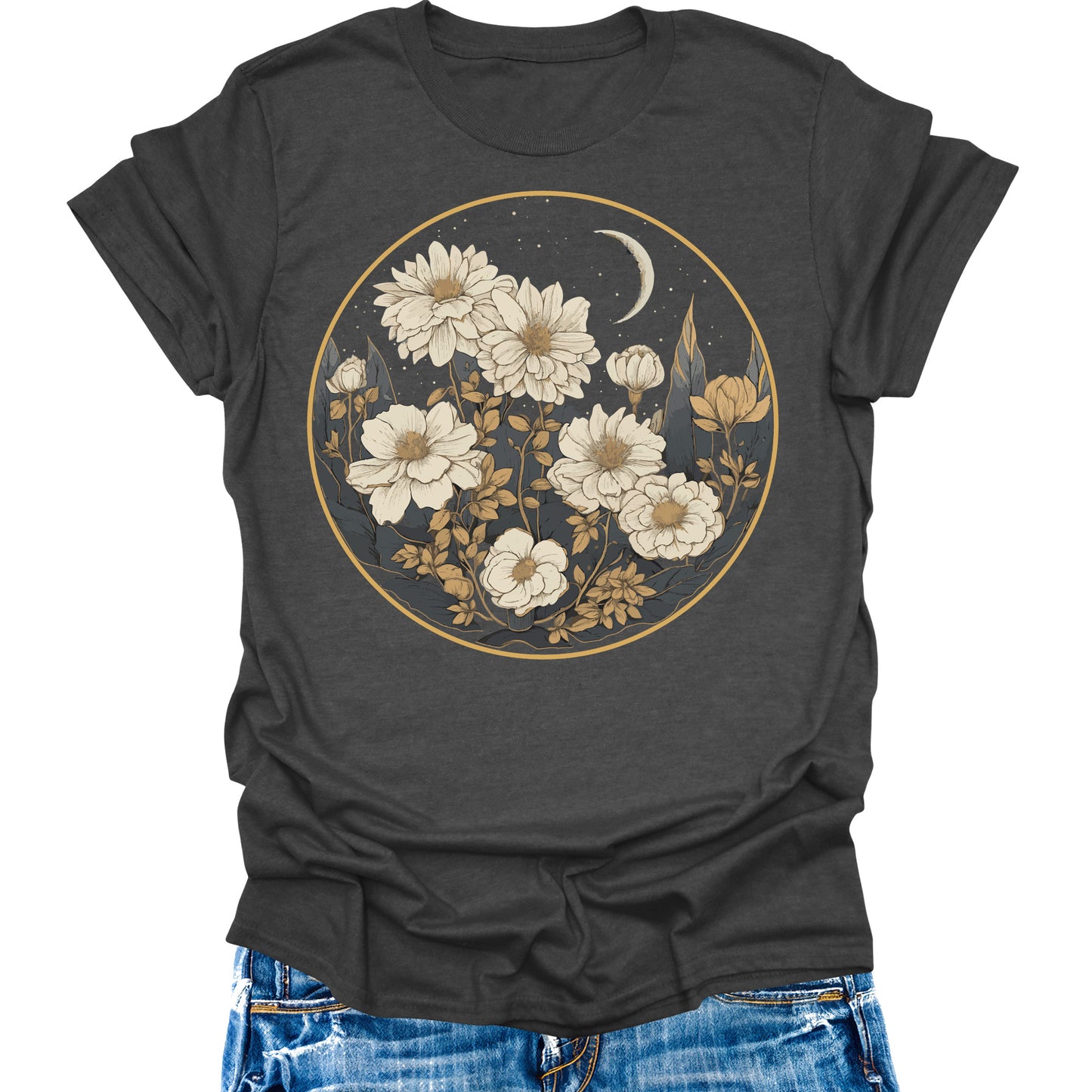 Womens Wildflower Shirt Vintage Graphic Tees Fall Short Sleeve T Shirts Casual Plus Size Tops