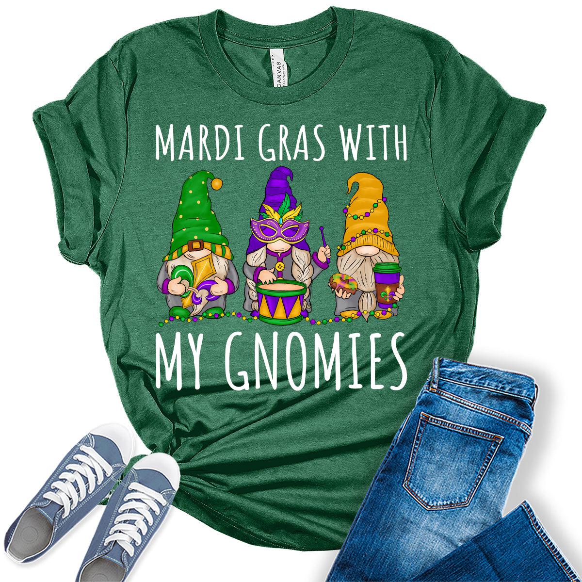 Women's Mardi Gras With My Gnomies Graphic Tee
