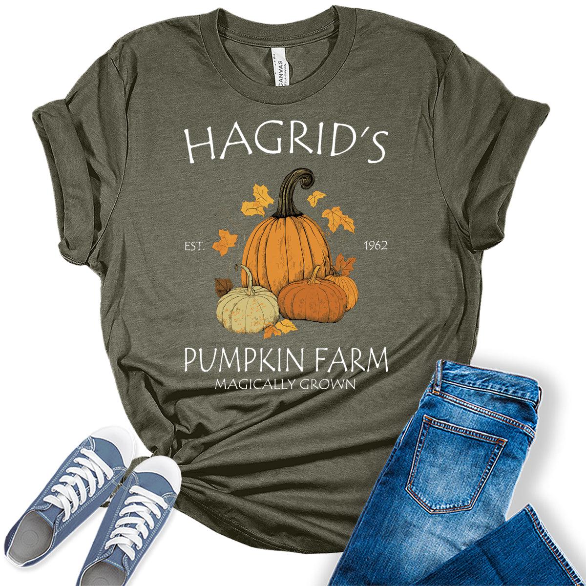 Halloween Shirts for Women Thanksgiving Pumpkin Farm Shirts Cute Fall Graphic Tees