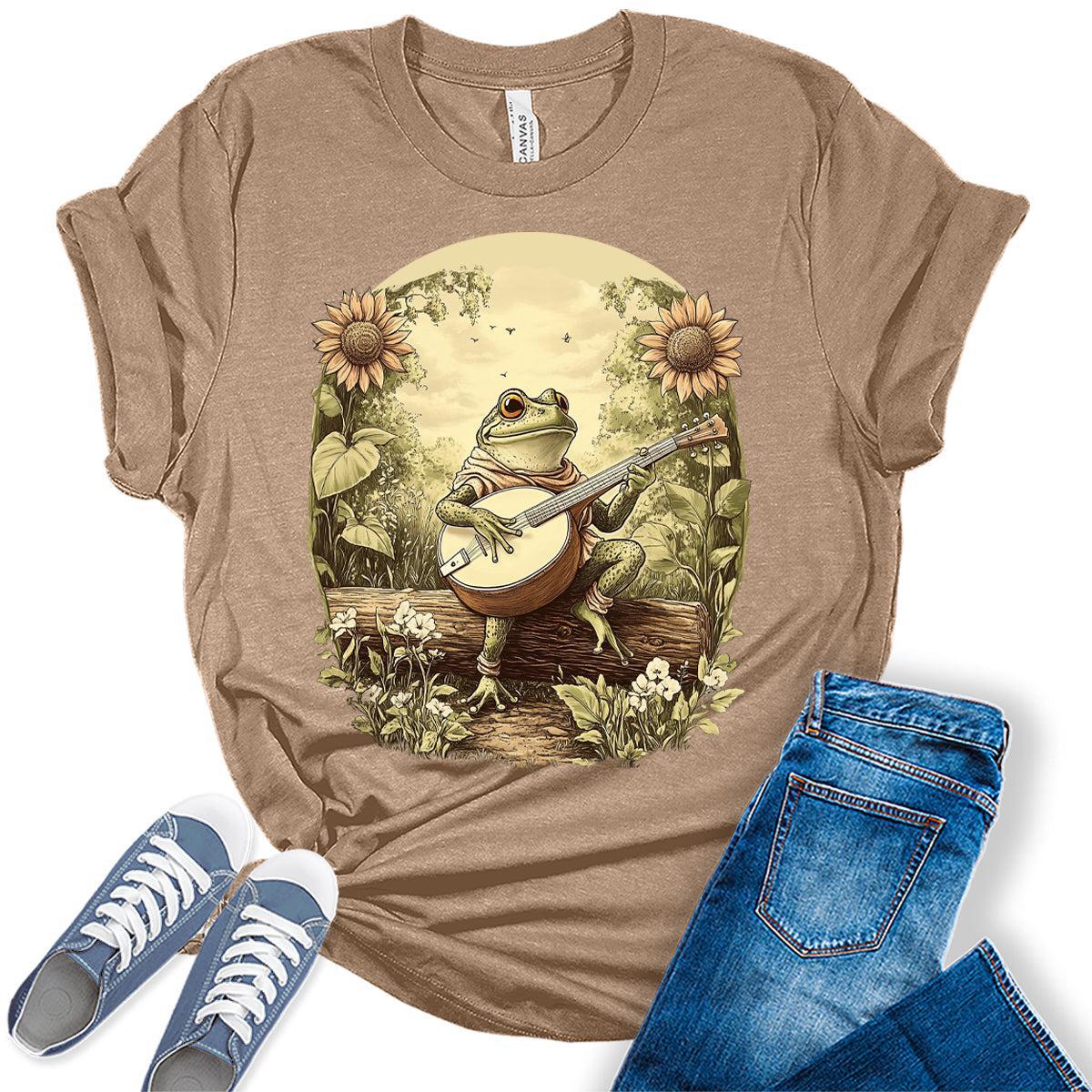 Womens Sunflower Frog T-Shirt